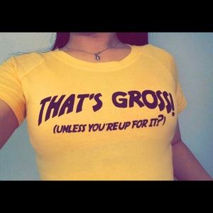 O Mighty That’s Gross Yellow Crop Tee (S)